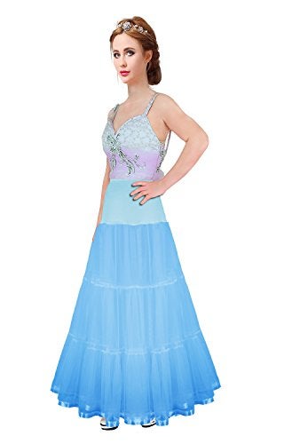 Shimaly Women's Floor Length Wedding Petticoat Long Underskirt for Formal Dress (S-L, Sky Blue) - Image 3