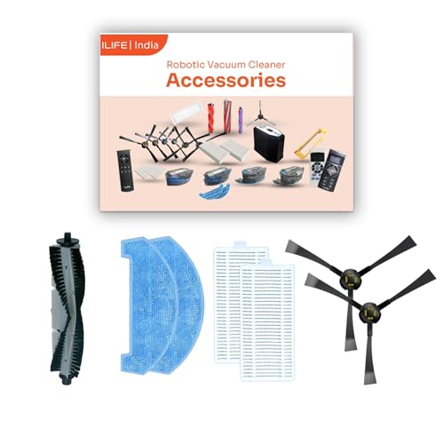 ILIFE A20 | A20 Pro | T20s | T20s Pro Robot Vacuum Cleaner Original Accessories Combo Set with HEPA Filter x2, Side Brush x2, Mopping Cloth x2, Roller Brush x1 - Image 1
