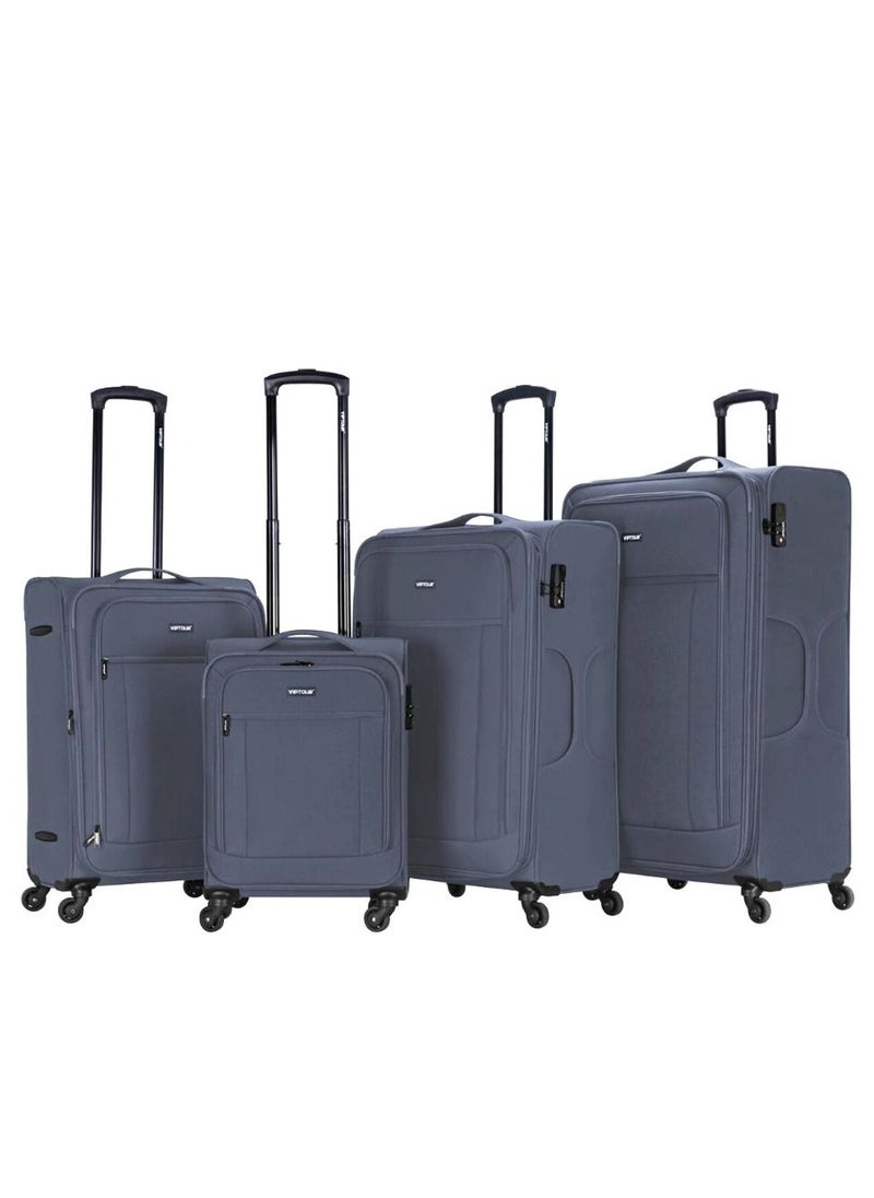 VIPTOUR - Set of 4 Light Weight Polyester Jacqard Trolley Luggage With Number Lock 20,24,28,32 Inches - Image 1