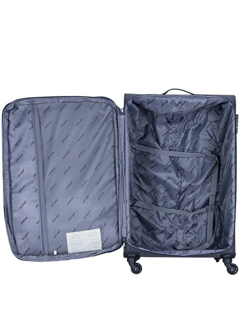 VIPTOUR - Set of 4 Light Weight Polyester Jacqard Trolley Luggage With Number Lock 20,24,28,32 Inches - Image 1
