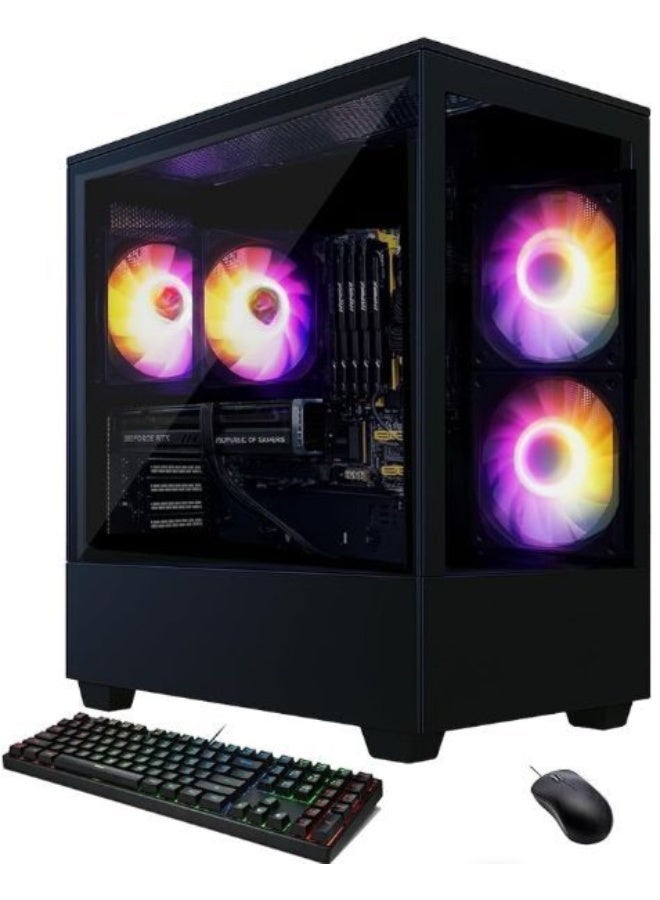جهاز كمبيوتر مكتبي للألعاب (Gaming PC)، معالج i7، ذاكرة رام 32 جيجا، هارد 1 تيرابايت، كرت شاشة RTX 3050، أداء سريع وعالي الكفاءة. - Image 1