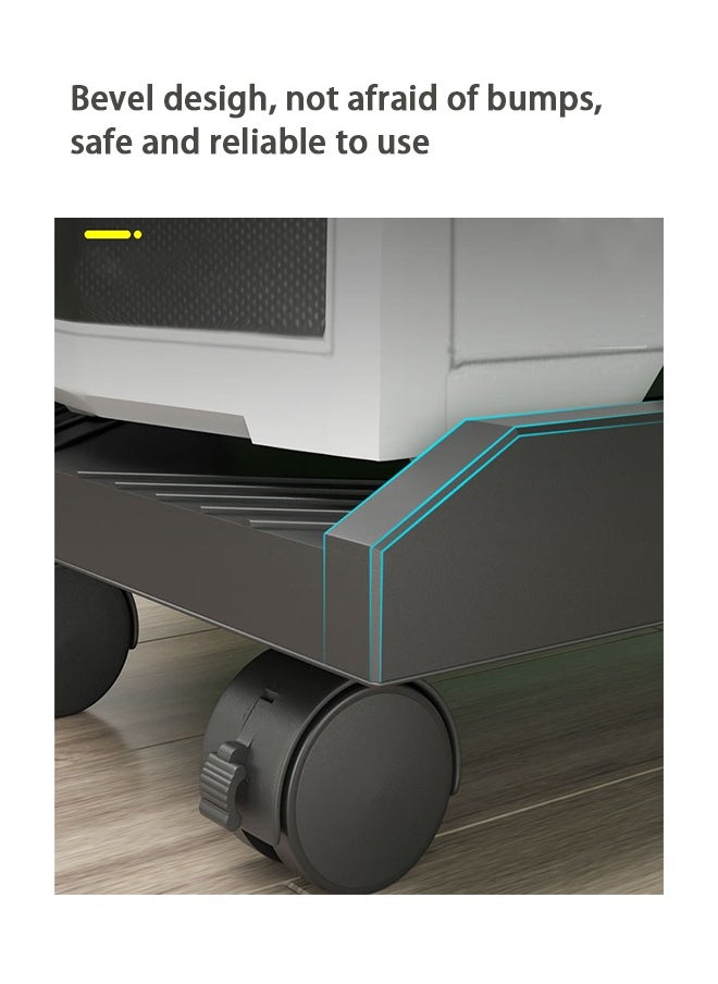 Universal Computer CPU Holder  360°Mobile CPU Stand Computer Tower Stand with Locking Caster Fits Most Gaming PC Under Home Office Desk Black