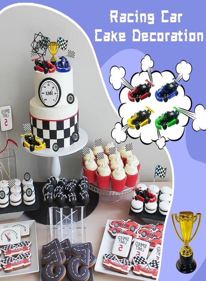 MEMOVAN Racing Car Cake Decorations 23pcs Racing Car Cake Topper Birthday Cake Decoration for Boy's Kids Racing Car Theme Birthday Supplies Party Favors - Image 4