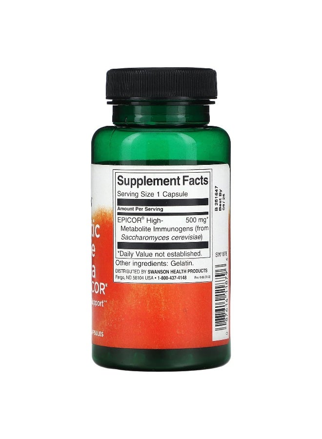 Swanson, Postbiotic Immune Formula Featuring Epicor, 500 mg, 60 Capsules - Image 2