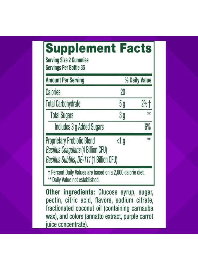 Vitafusion Probiotics Gummies For Men & Women, Raspberry, 70 Count - Image 5