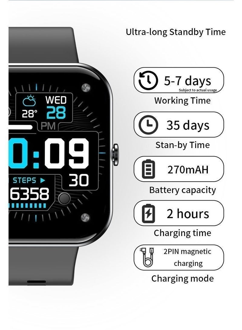 io suite iOsuite 1.93” AMOLED X43 Smart Watch with Bluetooth Calling, Heart Rate & Sleep Monitoring, Fitness Tracker, IP68 Waterproof, HD Display, Compatible with Android & iOS Smartphones – Black - Image 2
