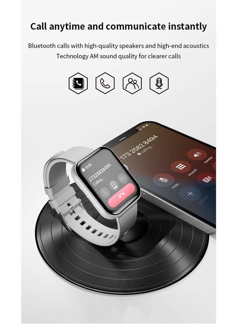 io suite iOsuite 1.93” AMOLED X43 Smart Watch with Bluetooth Calling, Heart Rate & Sleep Monitoring, Fitness Tracker, IP68 Waterproof, HD Display, Compatible with Android & iOS Smartphones – Black - Image 3