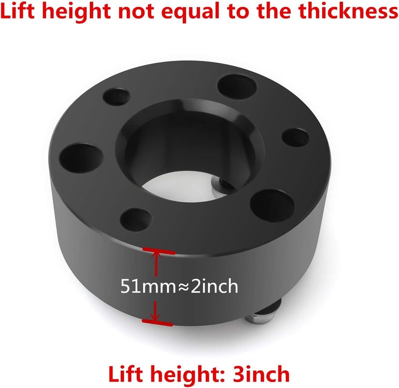 ZY Wheel Front Leveling Lift Kit Strut Spacers for 2007-2021 Chevy Silverado 1500 GMC Sierra 1500 (3'') - Image 5
