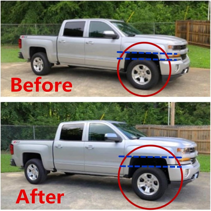 ZY Wheel Front Leveling Lift Kit Strut Spacers for 2007-2021 Chevy Silverado 1500 GMC Sierra 1500 (3'') - Image 4
