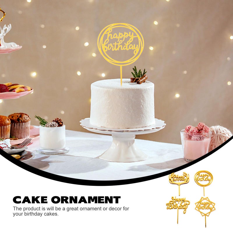 40 Pcs Acrylic Cake Toppers Birthday Cake Decorations Non Edible Dessert Inserts - Image 4