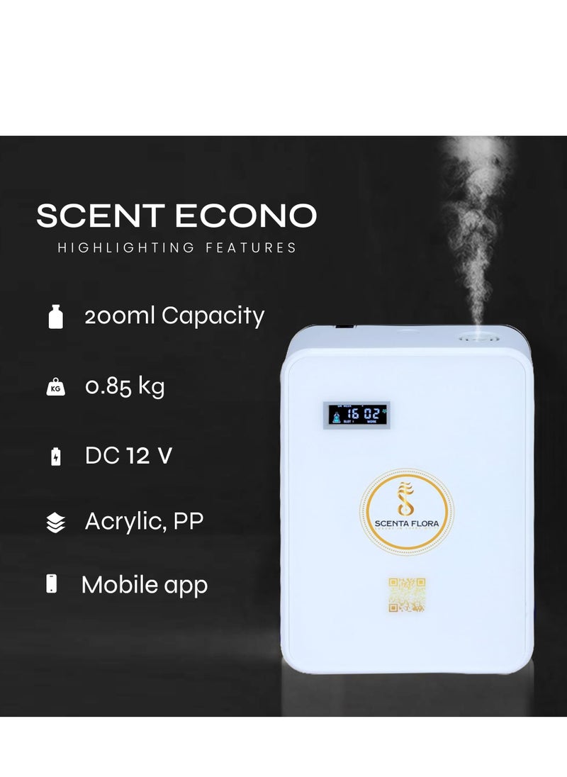 سينتا فلورا SCENT ECONO - موزع عطور اقتصادي يتحكم فيه بالتطبيق (أبيض)  - Image 1