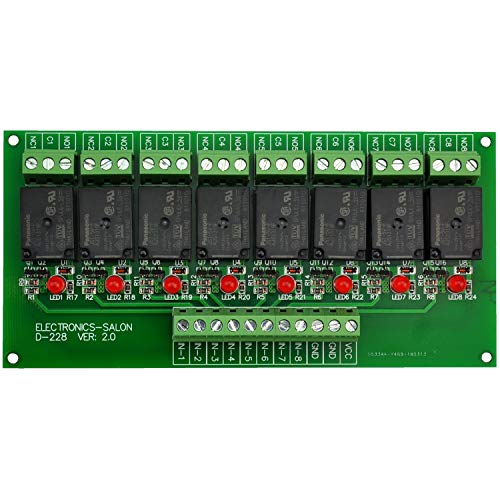 Electronics-Salon 8 Channel 10Amp SPDT Power Relay Module Board (Operating Voltage: DC 5V) - Image 1