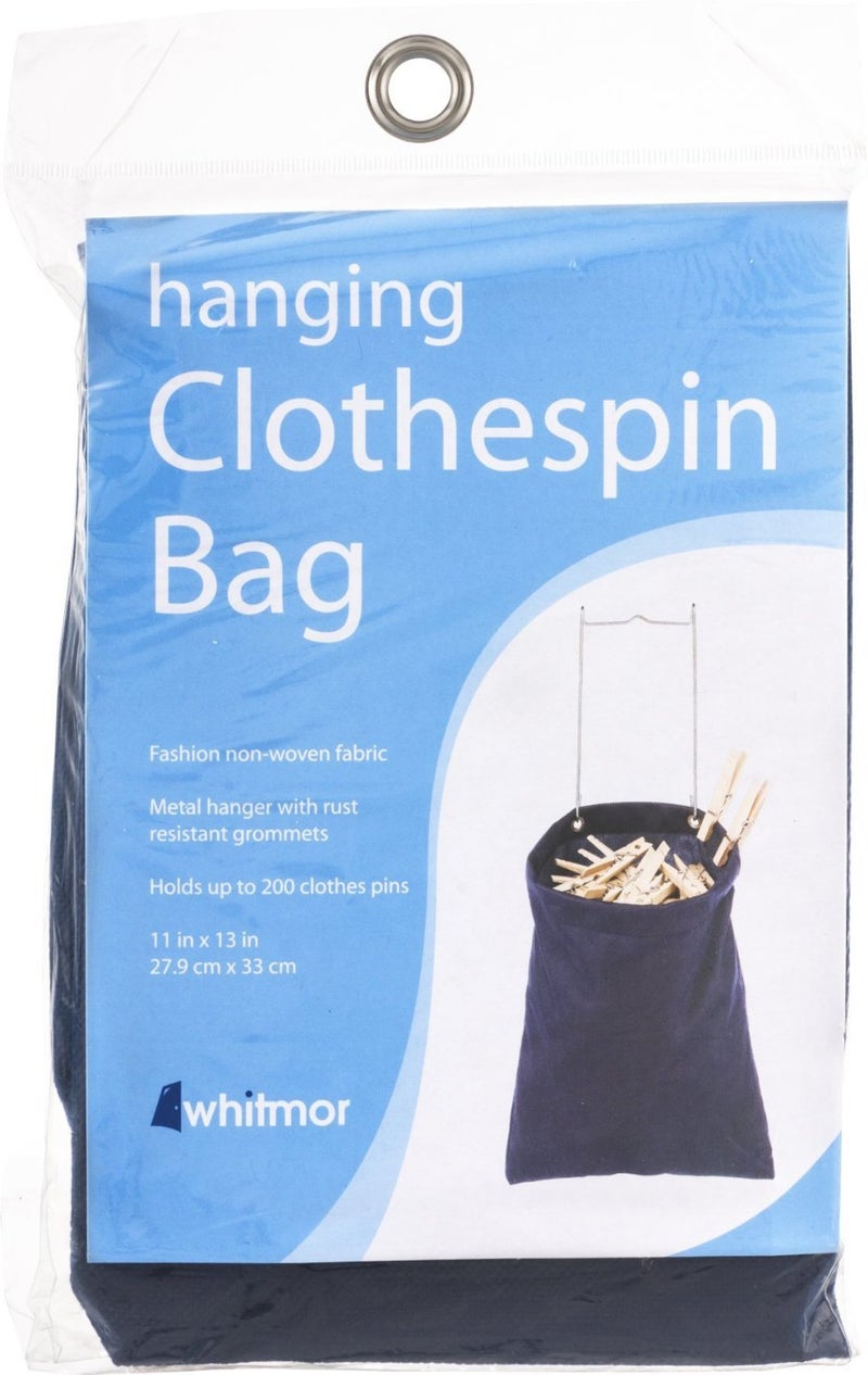 Whitmor Hanging Clothespin Bag Navy - Image 3
