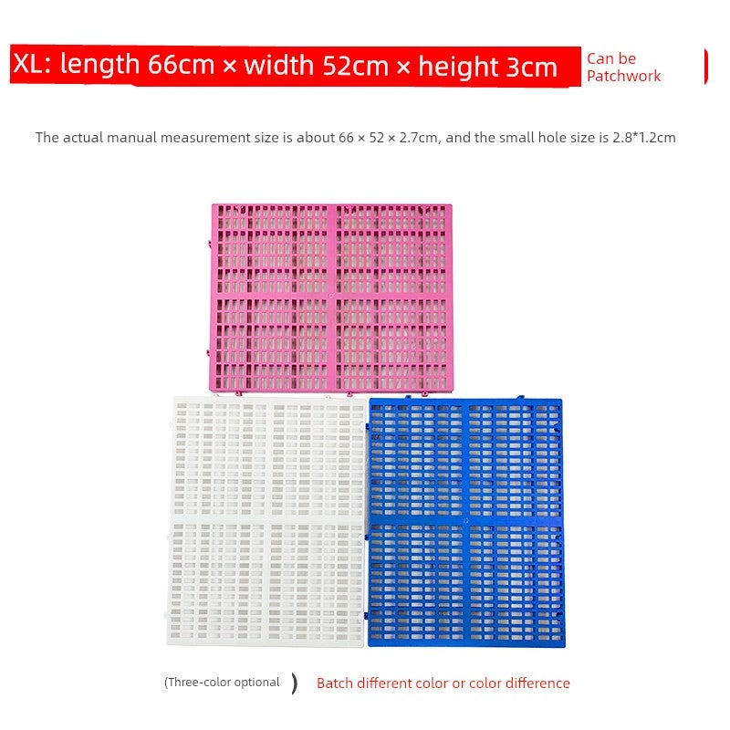 Dog cage mat Plastic floor mat Grid leaking board Pet cage mat Cat dog rabbit anti-slip mat Pad insulation - Image 2