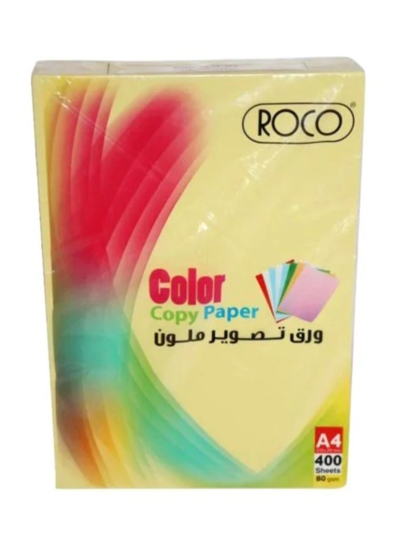 ROCO 400-Sheets Color Copy Paper Yellow 