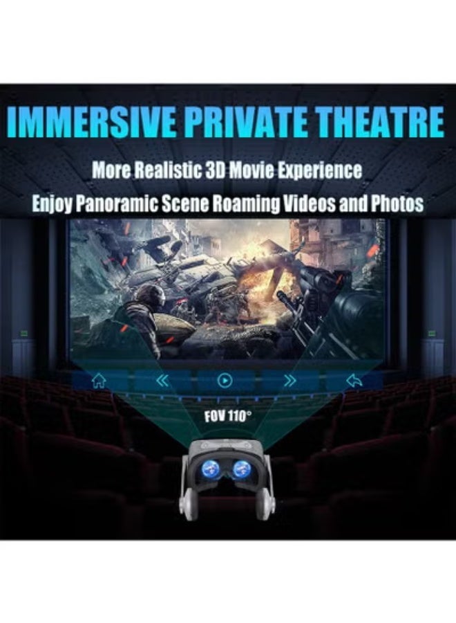 SC-G07E 3D VR Headset, Virtual Reality Glasses for Smartphones, Immersive Video & Gaming Experience with Adjustable Lenses - Image 3