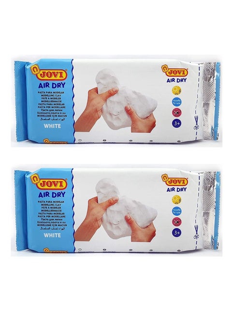 2-Piece Air Dry Modelling Clay 250gm White