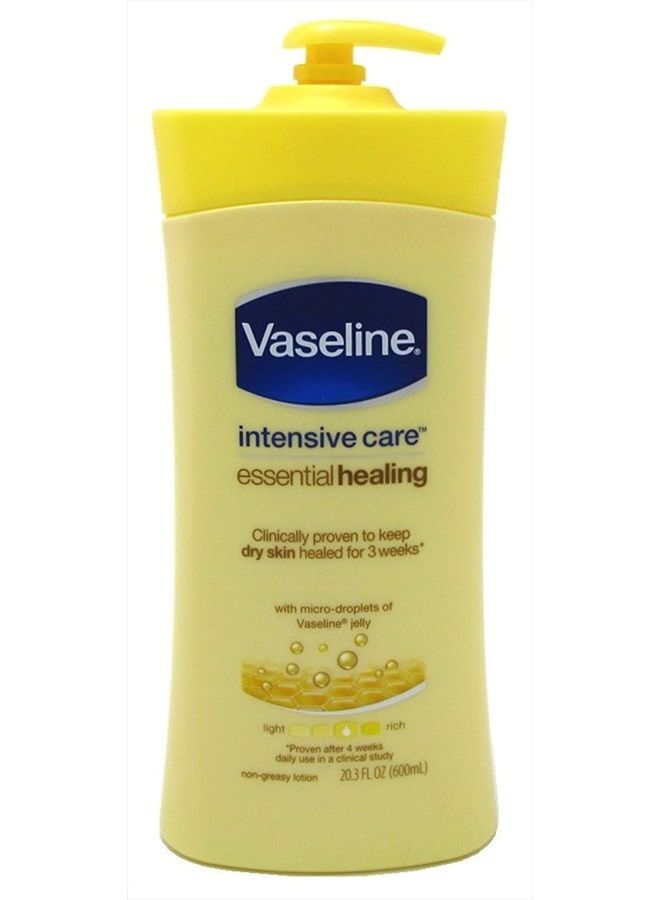 Vaseline CB079001 Intensive Care Essential Healing Body Lotion, w/Vitamin E, 20.3oz, Pump Bottle - Image 1