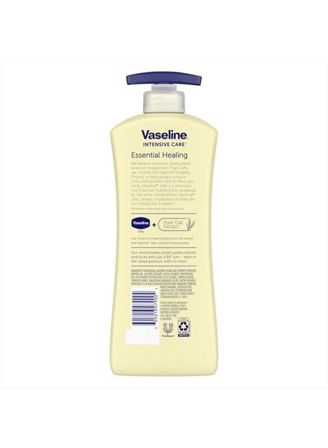 Vaseline CB079001 Intensive Care Essential Healing Body Lotion, w/Vitamin E, 20.3oz, Pump Bottle - Image 4