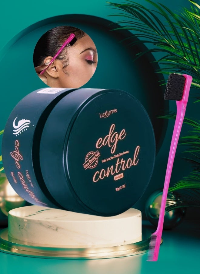 Luxfume 90g Styling Wax for Hair Tames Frizz & Edges with No Flaking Gives Shine Moisture & Prevent Breakage Professional Salon and Spa Edge Control Gel DIY Hair Styling at Home - Image 1