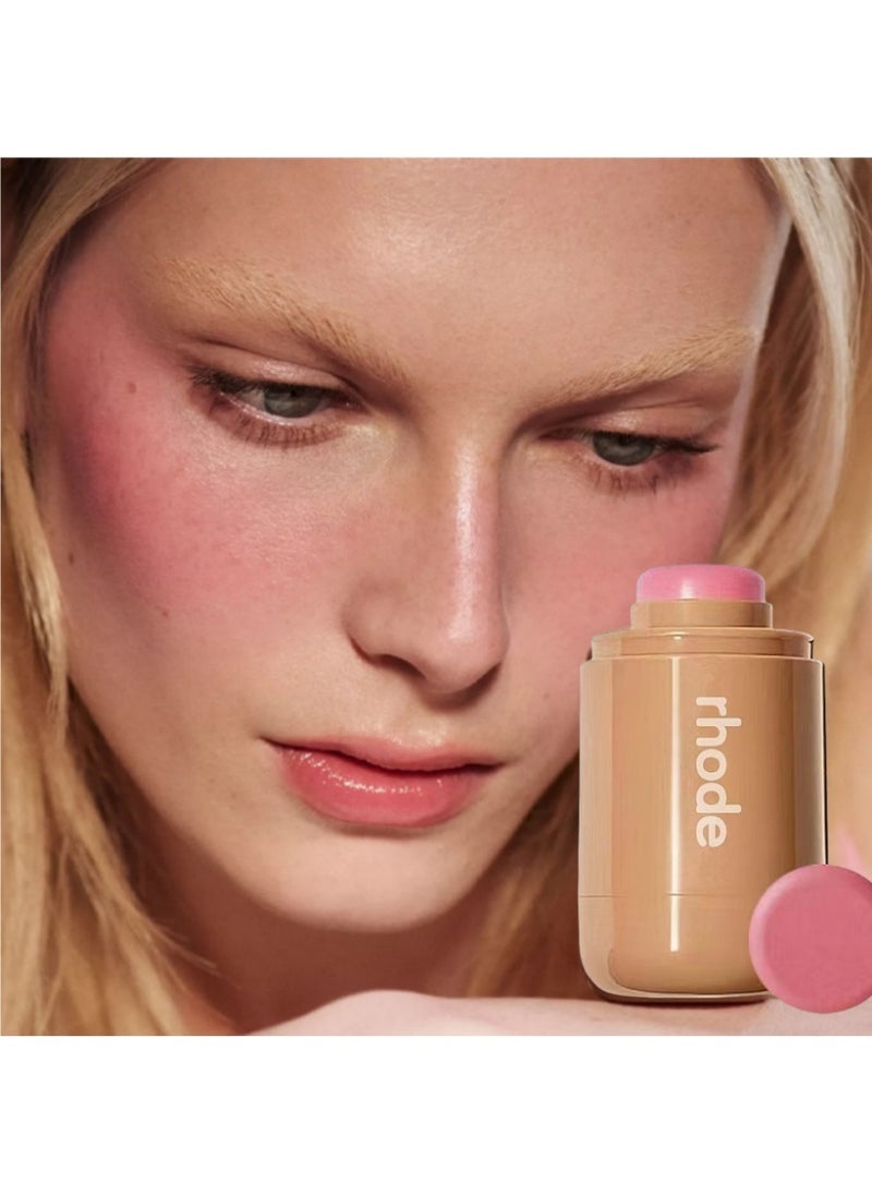 rhode - Pocket Blush. Creamy blush with buildable color, creates baby-soft cheeks. Lip and cheek blush cream, blush stick, hydrates the skin for a long time and is non-sticky. 0.18 Oz (Piggy shade) - Image 1