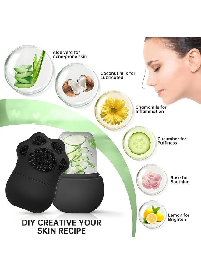 Episkey Ice Roller With Scrubber For Face Eyes and Neck To Brighten Skin & Enhance Your Natural Glow/Reusable Facial Treatment to Tighten & Tone Skin & De-Puff The Eye Area (BLACK-PRIMIUM) - Image 4