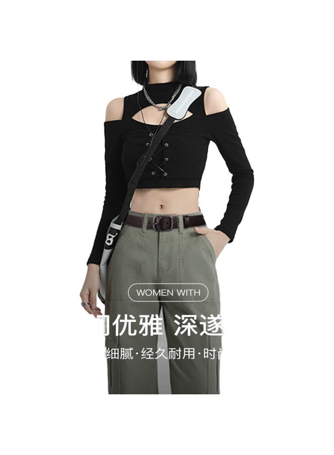 Cartelo Women'S Leather Belt, Fashionable Slim Waist Belt, Simple Trouser Belt, Casual Versatile Belt, Mid-Autumn Festival And Birthday Gift - Image 2