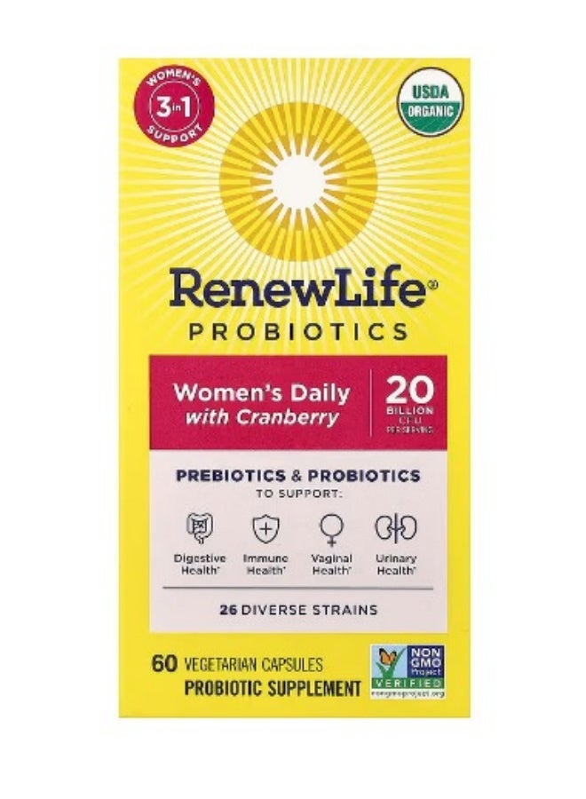 Women's Daily with Cranberry, 60 Vegetarian Capsules