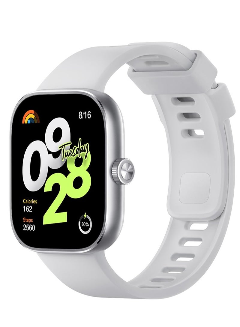REBENUO Smart Watch with 1.97 Inch AMOLED Screen Supports Bluetooth Connection Aluminum Alloy Frame Battery Life Up to 20 Days white - Image 1