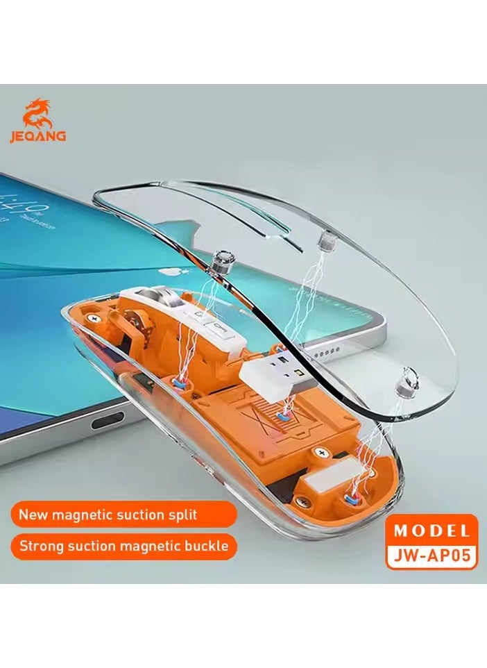JEQANG Wireless Mouse BT Three Mode Cordless Orange AP-05