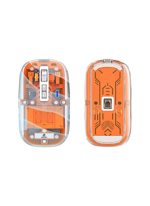 JEQANG Wireless Mouse BT Three Mode Cordless Orange AP-05