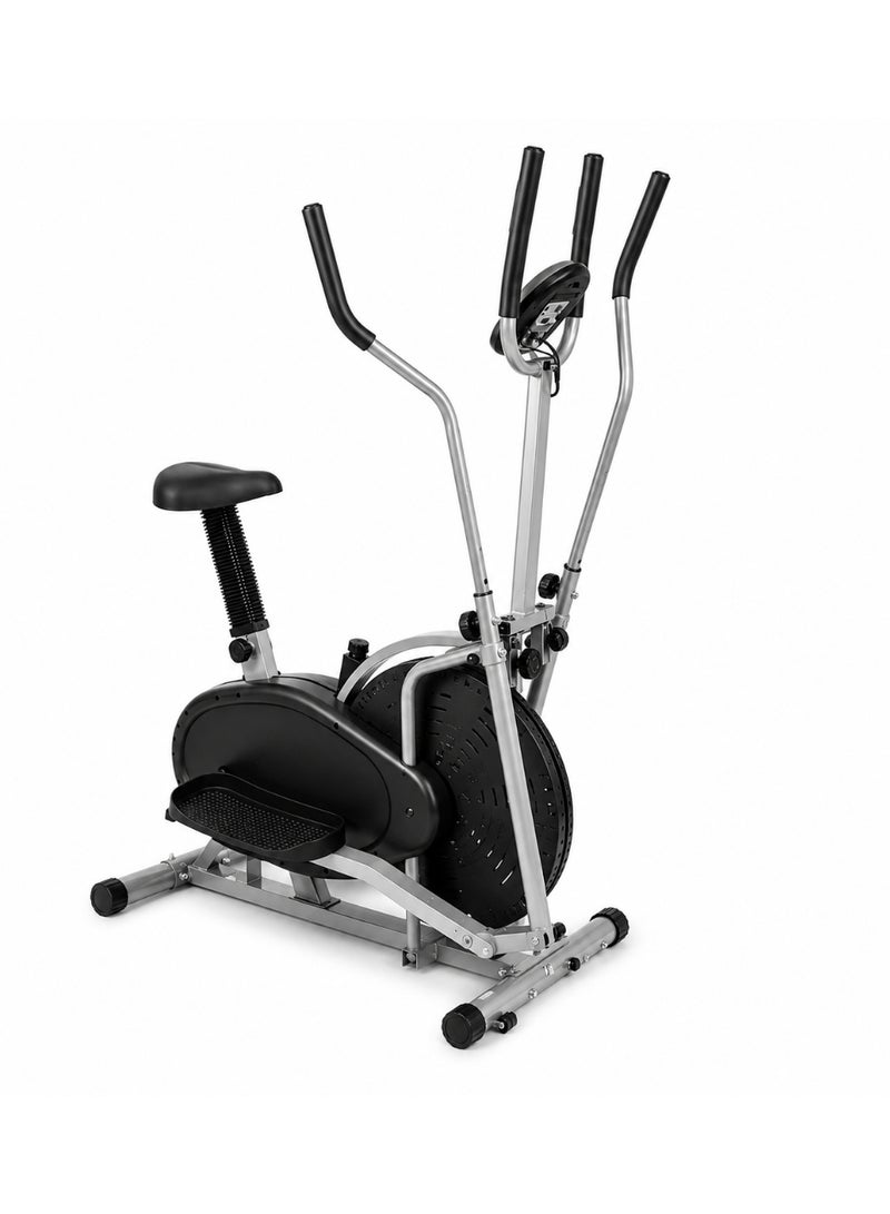 Sky Land Exercise Bike for Home, Elliptical Orbitrek Cross Trainer with Adjustable Resistance, LCD Monitor, Full-Body Cardio Fitness Machine - Image 1