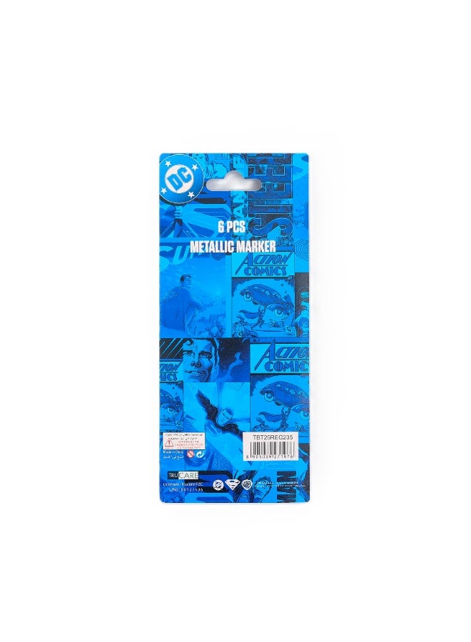 Warner Bros. Superman Super Power Metallic Marker 6Pcs Set - Image 2