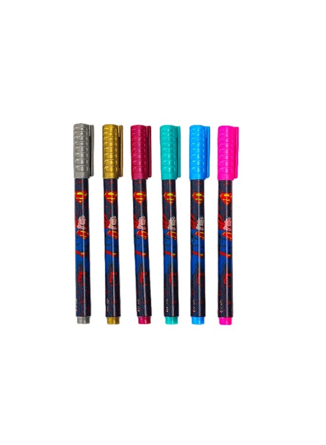 Warner Bros. Superman Super Power Metallic Marker 6Pcs Set - Image 5