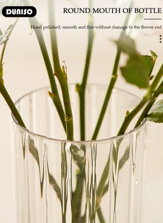 Creative Clear Vase for Flowers, Hydroponic Plant Desktop Ornament, Artistic and Cultural Flavor Glass Vases for Centerpiece Table Home Indoor Desk Decor - view 2