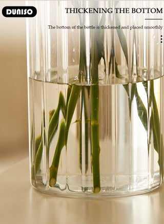 Creative Clear Vase for Flowers, Hydroponic Plant Desktop Ornament, Artistic and Cultural Flavor Glass Vases for Centerpiece Table Home Indoor Desk Decor - view 3