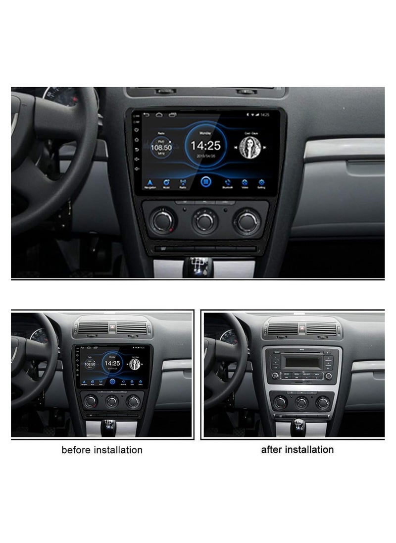 Generic - Android Car Stereo for Skoda Octavia 2 A5 2007 2008 2009 2010 2011 2012 2013 2014 6GBRAM 128GBROM Support SIM Card,Apple Carplay,MirrorLink WiFi BT,10 Inch IPS Touch Screen with AHD Camera Included - Image 1