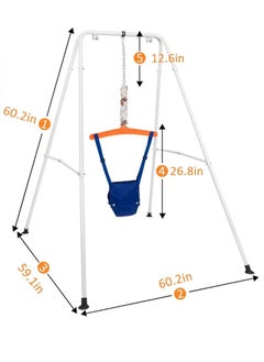 ABJ Adjustable Baby Jumper (6-24 Months) - Indoor & Outdoor Bouncer for Active Play | Secure & Comfortable Seat | Portable Hanging Jumper for Infants & Toddlers  - Image 5