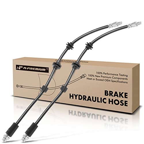 A-Premium Front Driver and Passenger Brake Hydraulic Hose Compatible with Select BMW Models - 323i, 325i, 328i, 335d, 335i, 335is, Z4, 128i, 135i, 135is - Replace# 34306790550(Pack of 2) - Image 1