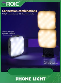 GROIC Retractable Phone Light, 3 Light Modes, 13 RGB Portable Selfie Light，Rechargeable for iPhone，Phone, iPads, Laptops Selfies, TiKTok, Volg, Makeup, Video Conferencing  - Image 5