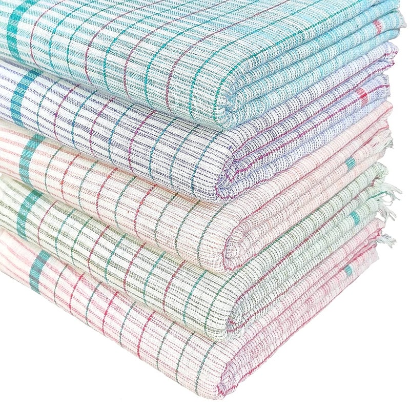 Mk weaves منشفة حمام قطنية 100% من Mk، عبوة من 5 ألوان متعددة (29" × 64" بوصة)، كبير جداً - Image 3