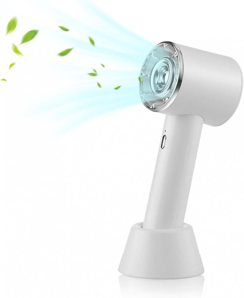 klarako Misting Fan Portable Handheld Fan Rechargeable Mini Handheld Fan Small Fan for Desk Mini USB Fan Water Spray Personal Fan for Office Travel Hiking (Blue) - Image 1