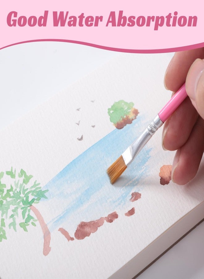 Prudiut 30 Sheets Watercolor Paper Pad with 2 Pcs Watercolor Brush, 140 lb/300 GSM Watercolor Paper Cold Press Tearable Water Color Pad for Art Painting, Drawing, Mixed Media(4x6 Inch) - Image 3