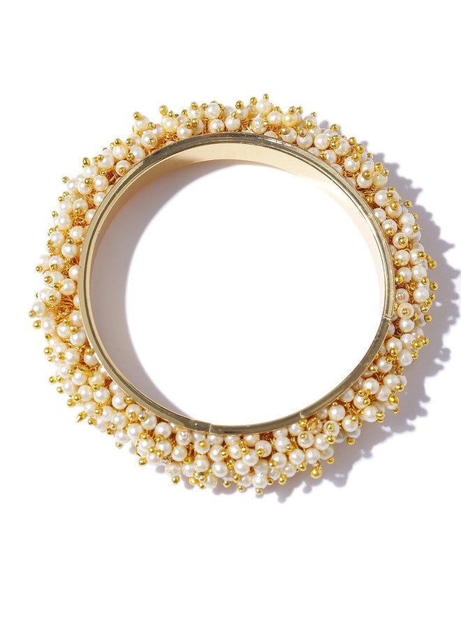 YouBella Jewellery Traditional Pearl Studded Gold Plated Bangles for Women and Girls (2.4) - Image 4