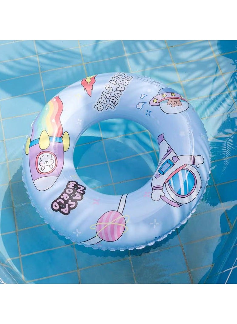Goolsky INS Style Astronaut Inflatable Swim Ring – Transparent PVC Pool Float, 90cm for Adults & Teens - Image 3