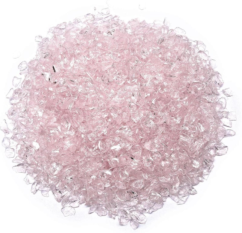 orgner 950g Light Pink Crushed Glass: Shiny High Luster Uneven 2-6mm Recycled Glass Gems for Resin Artwork, Decorative Bowls, Terrariums, Craft Supplies, Art. - Image 2