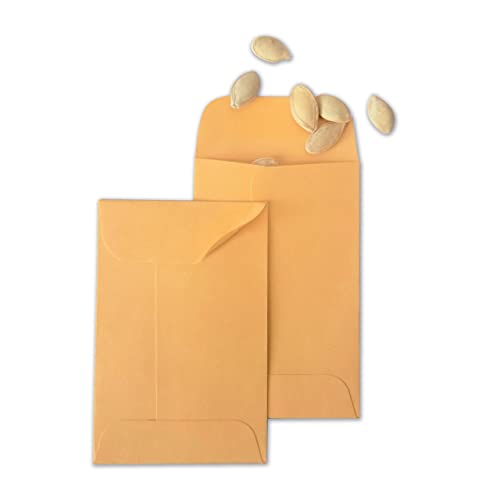 Xxcxpark 500 PCS #5 Coin Envelopes, 3.125 x 5.5 inches Brown Kraft Envelopes Classic Small Parts Envelopes with Self Adhesive Gummed Flap for Coins, Cash, Credit Cards, Seeds - Image 5