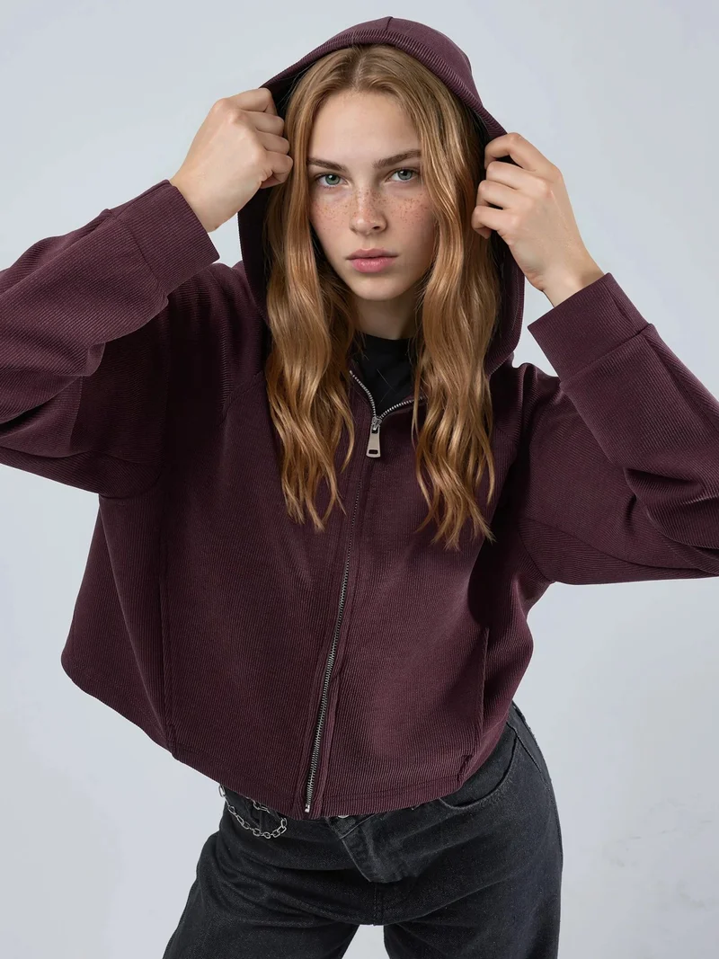 بوسيم BUSEM Hooded Full-Zip Jacket with Pockets
