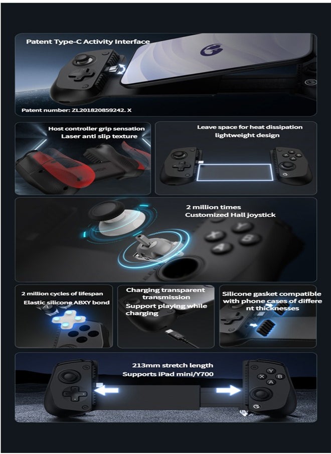 gamesri - GameSir X5 Lite Type-C Mobile Gaming Controller for Android & iPhone 16 Series (USB-C), Plug and Play Gamepad with Hall Effect Joysticks Hall Trigger Exclusive Semiconductor Heat Sink, Lightweight Design - Image 1