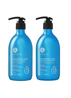 L LUSETA Luseta Hyaluronic Acid Moisturizing Shampoo & Conditioner Set for Dry and Damaged Hair, Sulfate Free Shampoo and Conditioner for Women Infused with Argan Oil and Shea Butter Paraben-Free2 x 16.9oz 